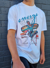 Load image into Gallery viewer, Emerge Be Fierce Snake print digital graphic print unisex t-shirt
